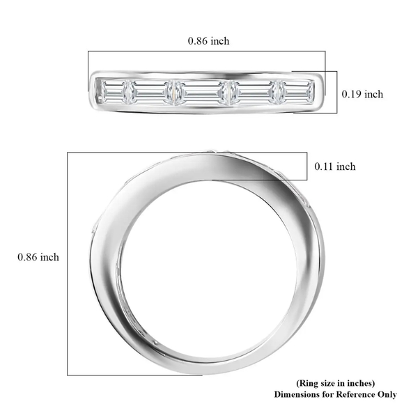 NWT White Topaz Set of 2 Rings in Platinum Over Sterling Silver 4.75 ctw - Picture 8 of 9